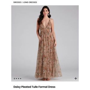 Windsor Daisy Pleated Tulle Dress